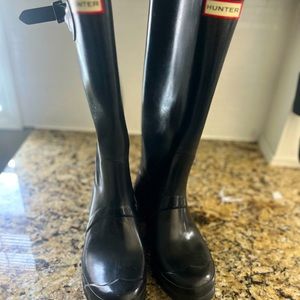 Hunter Boots Black Womens size 9
